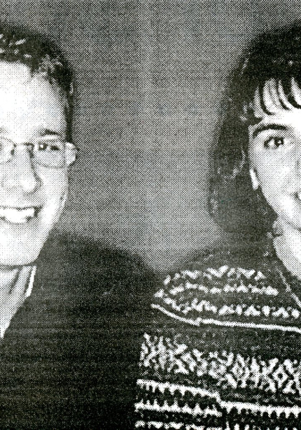 Nick Arnold and Andrea Nechanicky, leaders in the Millenium Garden effort