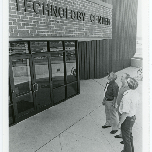 New lettering on the outside of the Industrial Technology Center