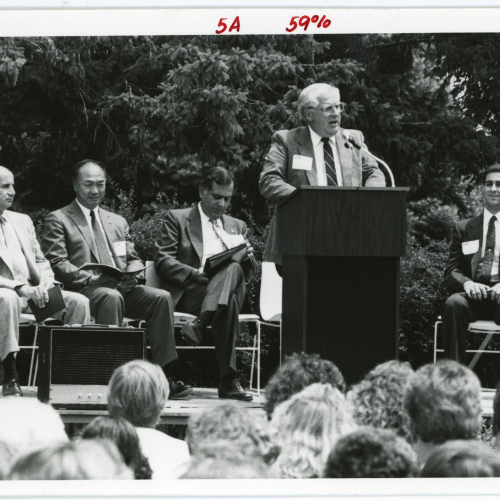 Professor Gaylon Halvorson speaking at the "Celebration of Business" event