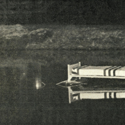 A bed sitting in Prexy's Pond